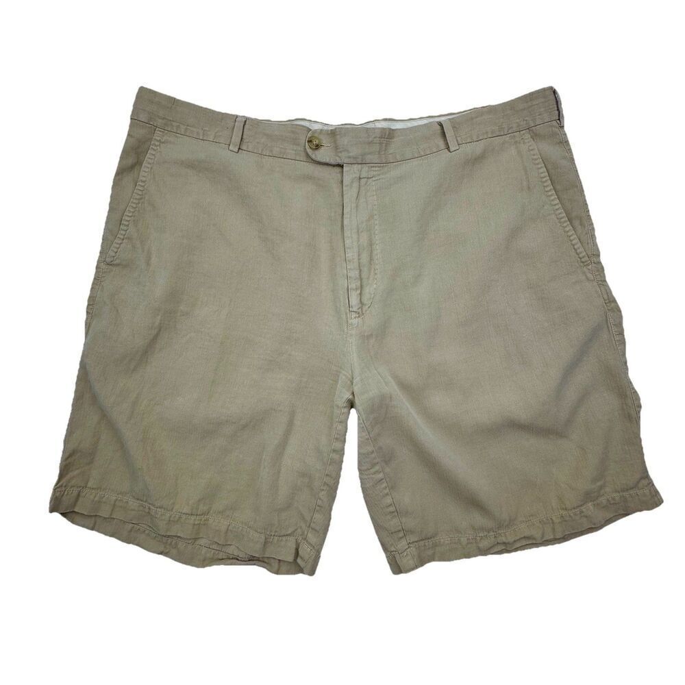 Peter Millar Mens Shorts 40 Tan Chino Flat Front Golf Lightweight Casual